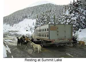 Resting at Summit Lake
